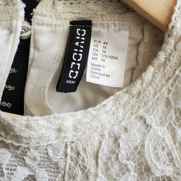 Cute Spring White Dress size 14 from H&M - Picture 5 of 6